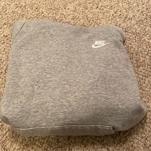 slightly worn grey nike hoodie